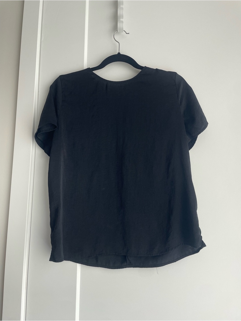 Banana Republic Black Short-Sleeve Blouse